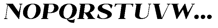 Bleshil Black Expanded Slant L-T Font UPPERCASE