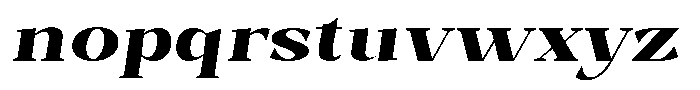 Bleshil Black Expanded Slant L-T Font LOWERCASE