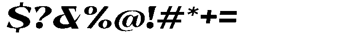 Bleshil Black Expanded Slant Font OTHER CHARS