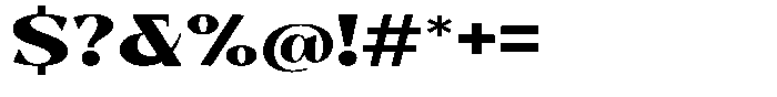 Bleshil Black Expanded Font OTHER CHARS