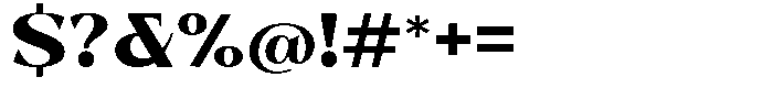 Bleshil Black Semi Expanded L-T Font OTHER CHARS