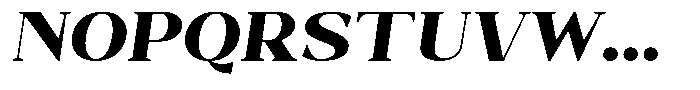 Bleshil Black Semi Expanded Slant L-T Font UPPERCASE