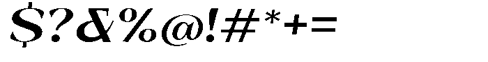 Bleshil Bold Expanded Slant L-T Font OTHER CHARS