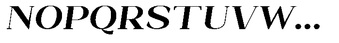 Bleshil Bold Expanded Slant L-T Font UPPERCASE