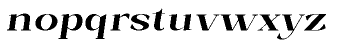 Bleshil Bold Expanded Slant L-T Font LOWERCASE