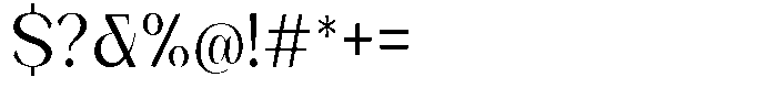 Bleshil Condensed L-T Font OTHER CHARS