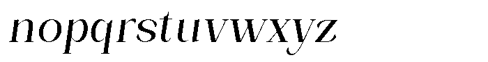 Bleshil Condensed Slant L-T Font LOWERCASE