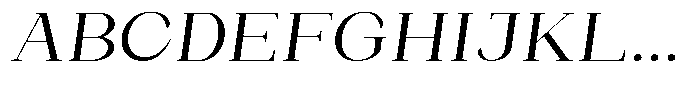 Bleshil Expanded Slant L-T Font UPPERCASE