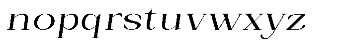 Bleshil Expanded Slant L-T Font LOWERCASE