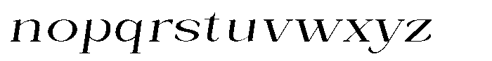 Bleshil Expanded Slant Font LOWERCASE