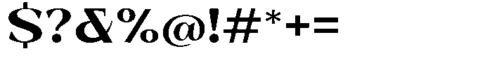 Bleshil Extra Bold Expanded L-T Font OTHER CHARS