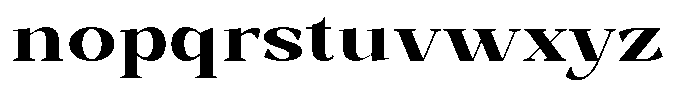 Bleshil Extra Bold Expanded L-T Font LOWERCASE