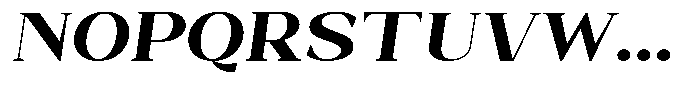 Bleshil Extra Bold Expanded Slant L-T Font UPPERCASE
