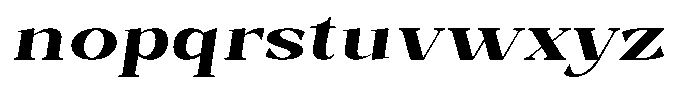 Bleshil Extra Bold Expanded Slant Font LOWERCASE