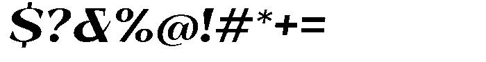 Bleshil Extra Bold Semi Exp Slt L-T Font OTHER CHARS