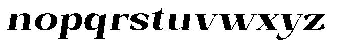 Bleshil Extra Bold Semi Exp Slt L-T Font LOWERCASE