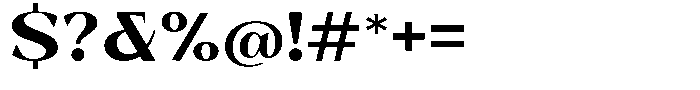 Bleshil Extra Bold Semi Expanded L-T Font OTHER CHARS