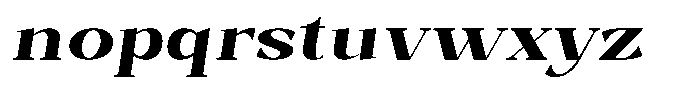 Bleshil Extra Bold Semi Expanded Slant Font LOWERCASE