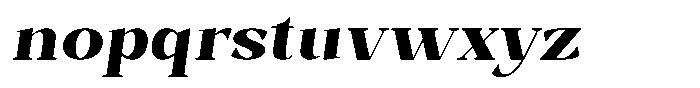 Bleshil Extra Bold Slant Font LOWERCASE