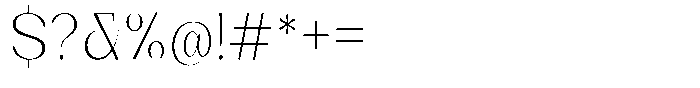 Bleshil Extra Light Condensed Font OTHER CHARS