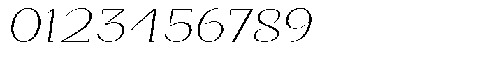 Bleshil Extra Light Expanded Slant L-T Font OTHER CHARS