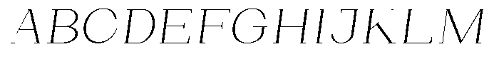 Bleshil Extra Light Expanded Slant L-T Font