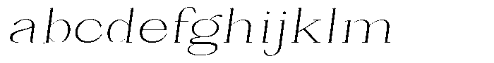 Bleshil Extra Light Expanded Slant L-T FONT