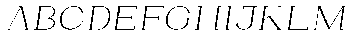 Bleshil Extra Light Expanded Slant Font UPPERCASE