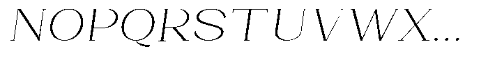 Bleshil Extra Light Expanded Slant Font UPPERCASE