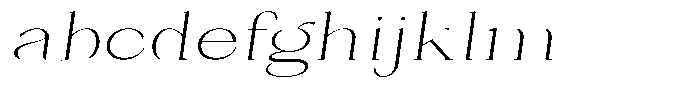 Bleshil Extra Light Expanded Slant FONT