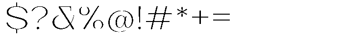 Bleshil Extra Light Expanded Font OTHER CHARS