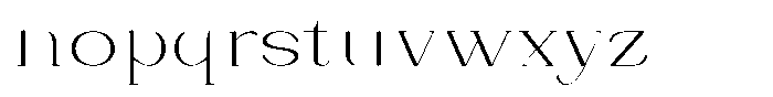 Bleshil Extra Light Expanded Font LOWERCASE