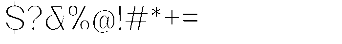 Bleshil Extra Light L-T Font OTHER CHARS