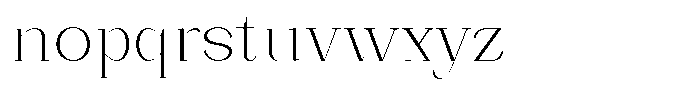 Bleshil Extra Light L-T Font LOWERCASE