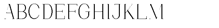 Bleshil Extra Light Semi Condensed L-T Font UPPERCASE