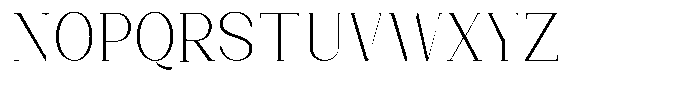 Bleshil Extra Light Semi Condensed L-T Font UPPERCASE