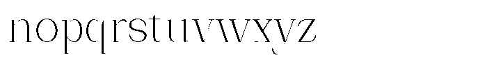 Bleshil Extra Light Semi Condensed L-T Font LOWERCASE