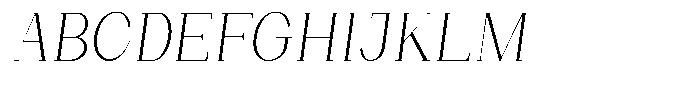 Bleshil Extra Light Semi Condensed Slt L-T Font UPPERCASE
