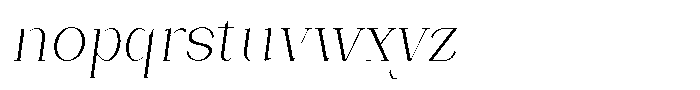 Bleshil Extra Light Semi Condensed Slt L-T Font LOWERCASE