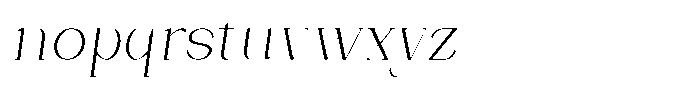 Bleshil Extra Light Semi Condensed Slt Font LOWERCASE