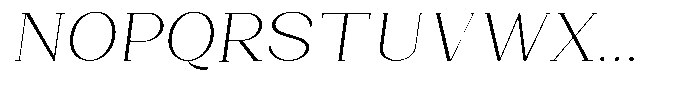 Bleshil Extra Light Semi Exp Slt L-T Font UPPERCASE