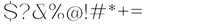 Bleshil Extra Light Semi Expanded L-T Font OTHER CHARS