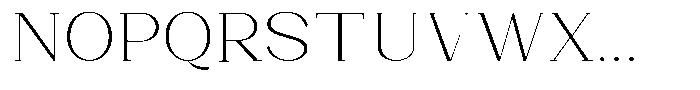 Bleshil Extra Light Semi Expanded L-T Font UPPERCASE