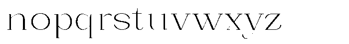 Bleshil Extra Light Semi Expanded L-T Font LOWERCASE