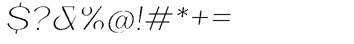Bleshil Extra Light Semi Expanded Slant Font OTHER CHARS