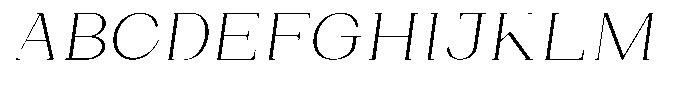 Bleshil Extra Light Semi Expanded Slant Font UPPERCASE