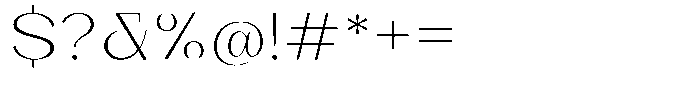 Bleshil Extra Light Semi Expanded Font OTHER CHARS