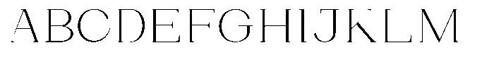 Bleshil Extra Light Semi Expanded Font UPPERCASE