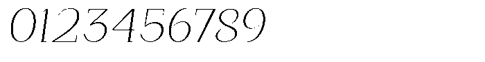 Bleshil Extra Light Slant L-T Font OTHER CHARS
