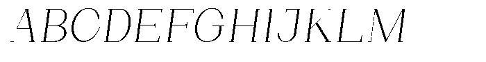 Bleshil Extra Light Slant L-T Font